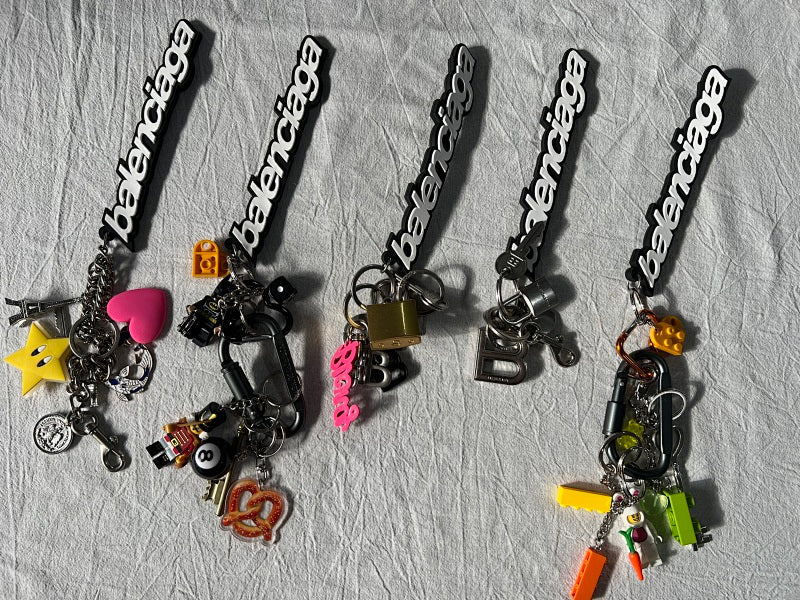 Balenciaga Keychain - Black/White/Multicolor
