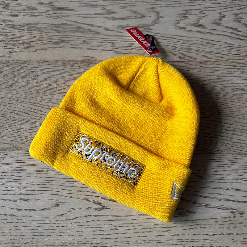 Supreme x New Era Bandana Box Logo Beanie v2