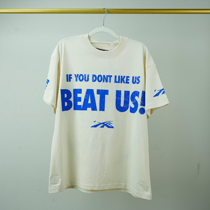 Hellstar Beat Us! T-Shirt White/Blue
