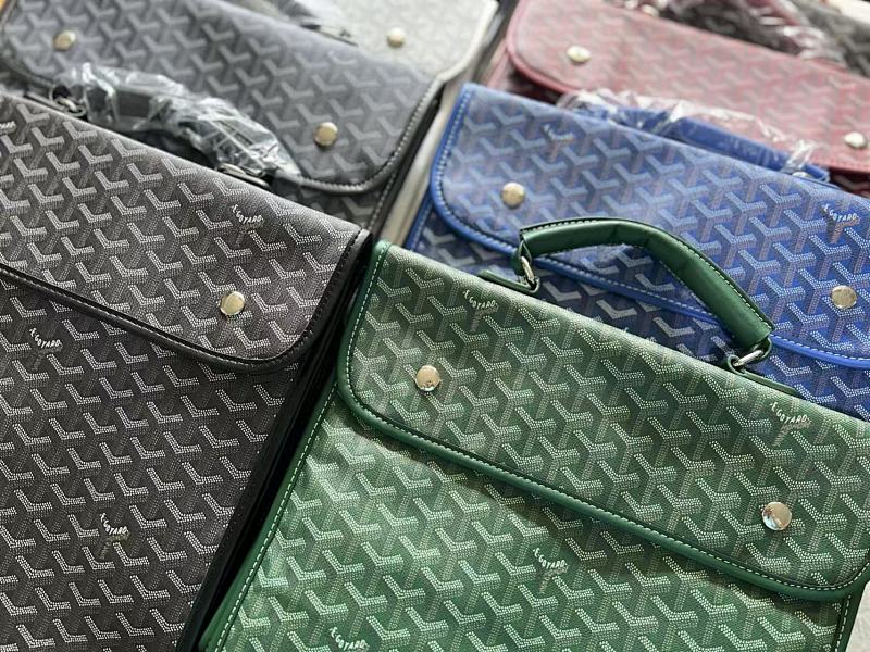 Goyard Style Monogram Briefcase Handbag
