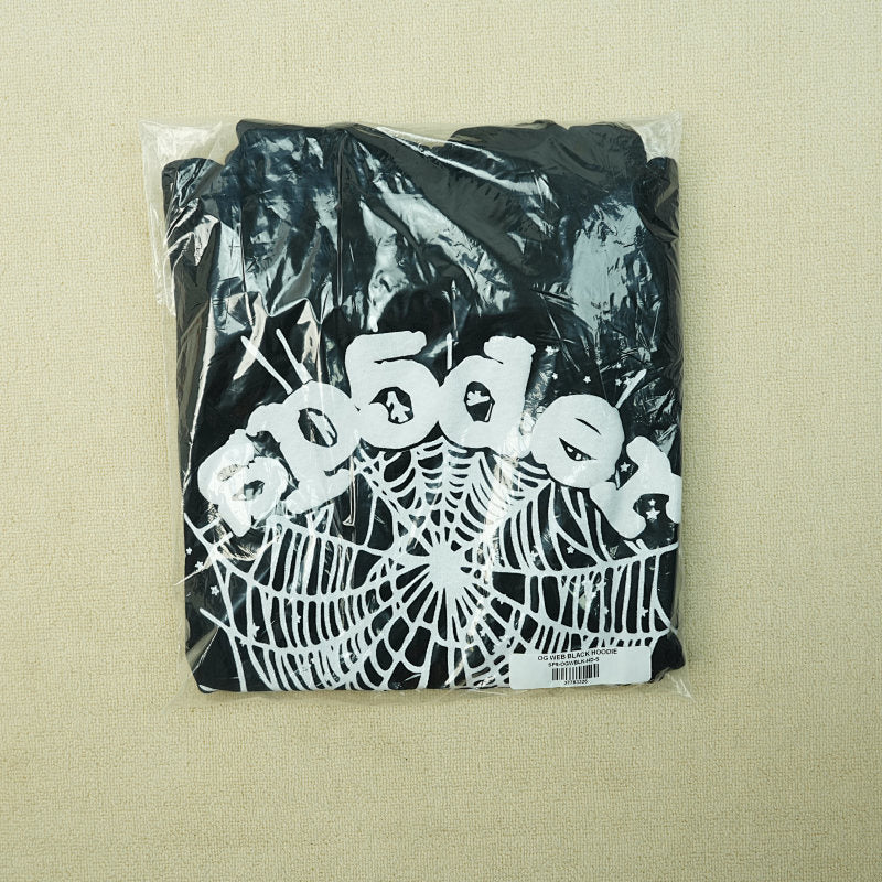 Sp5der OG Web Hoodie Black