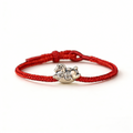 999 Silver Heavenly Joy Pony Bracelet with Adjustable Handmade Cord