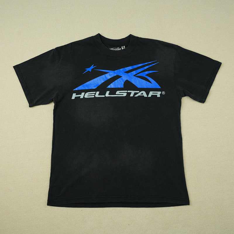 Hellstar Gel Sport Logo (Black/Blue) Tshirt Black/Blue