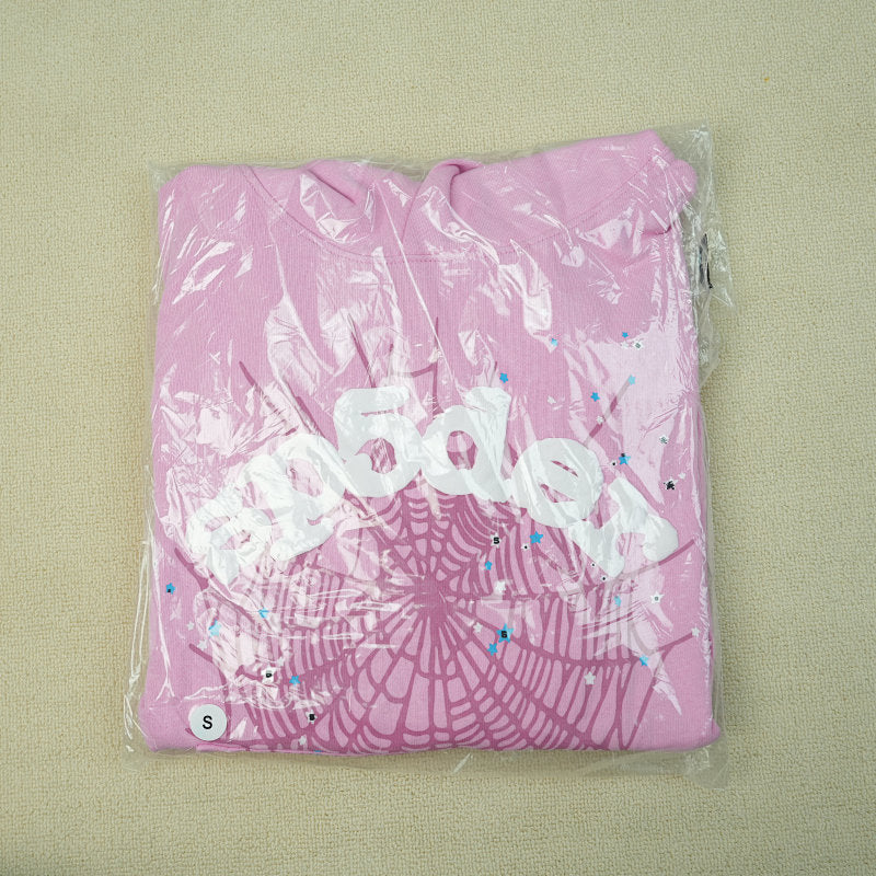 Sp5der OG Web Hoodie Pink