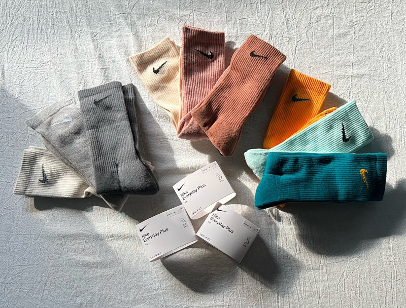 Nike Tie-Dye Crew Socks - Cream/Orange/Gray