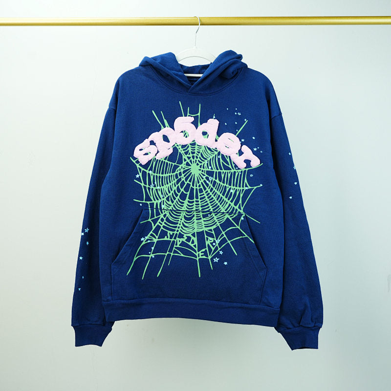 Sp5der OG Web Hoodie Navy