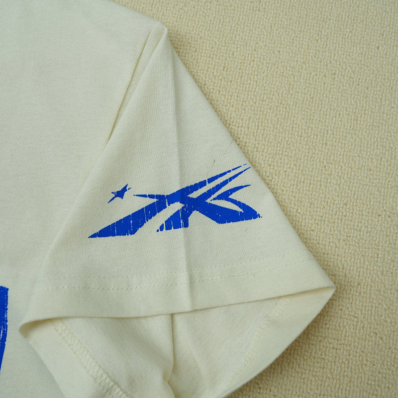 Hellstar Beat Us! T-Shirt White/Blue