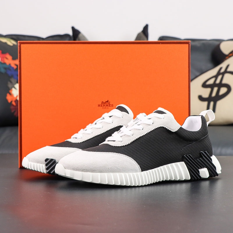 Hermes Bouncing Sneaker - Black/White