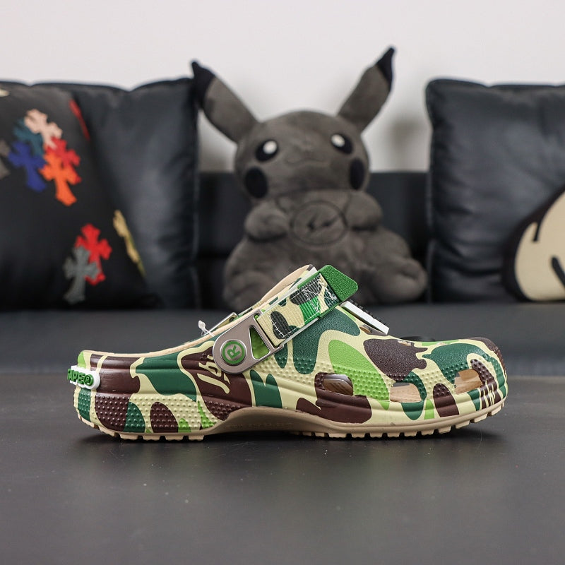 BAPE x Crocs Classic Clog - Green ABC Camo