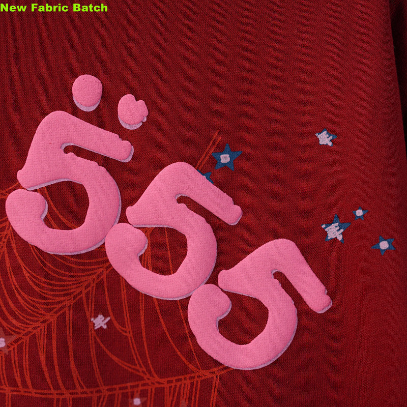 Sp5Der Worldwide Red Angel Number 555 Hoodie