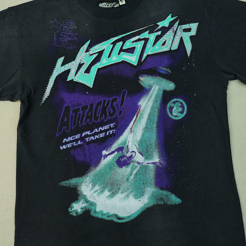Hellstar Attacks T-Shirt Black