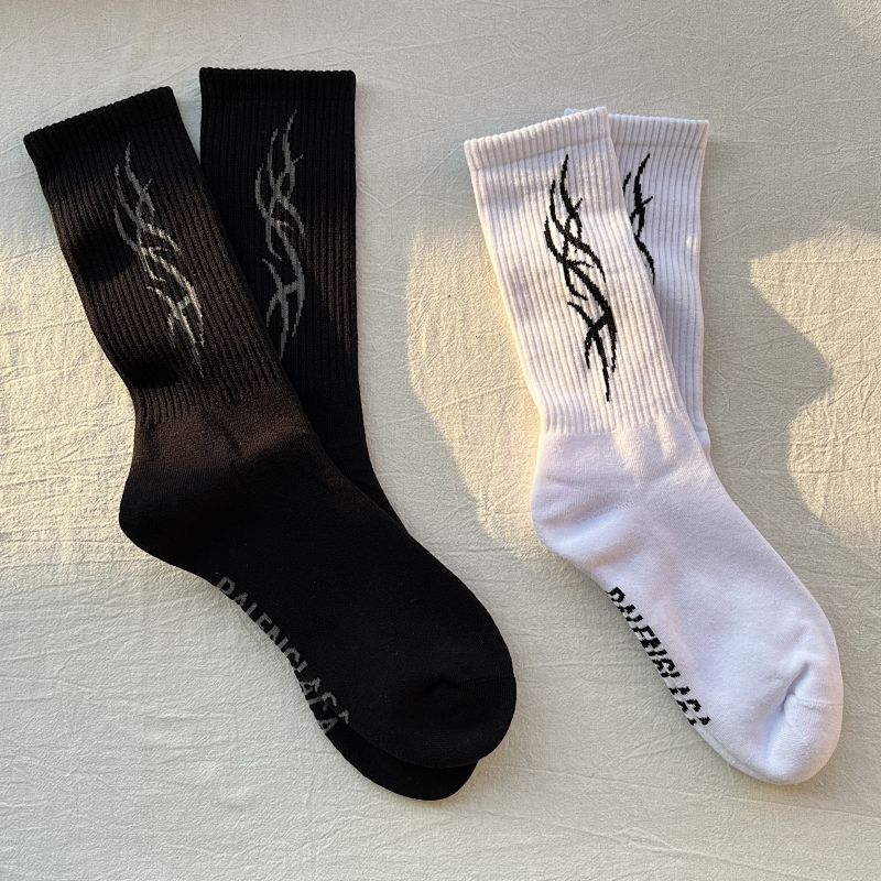 Bal Logo Crew Socks Black White 6 Pairs