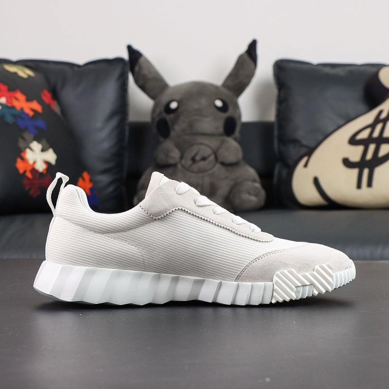Hermes Bouncing Sneaker - White/Grey Technical Mesh