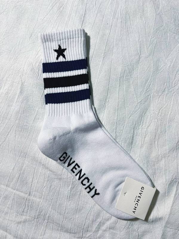 Givenchy Athletic Crew Socks - White/Navy/Black/Red