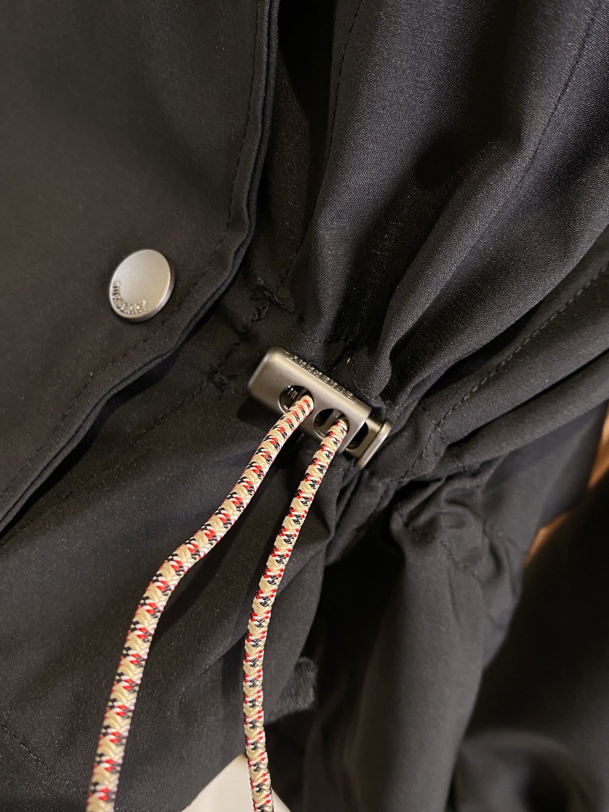 Drawstring Cropped Trench Jacket