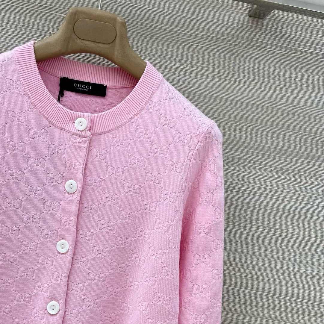 Fine Fabric Jacquard Cardigan