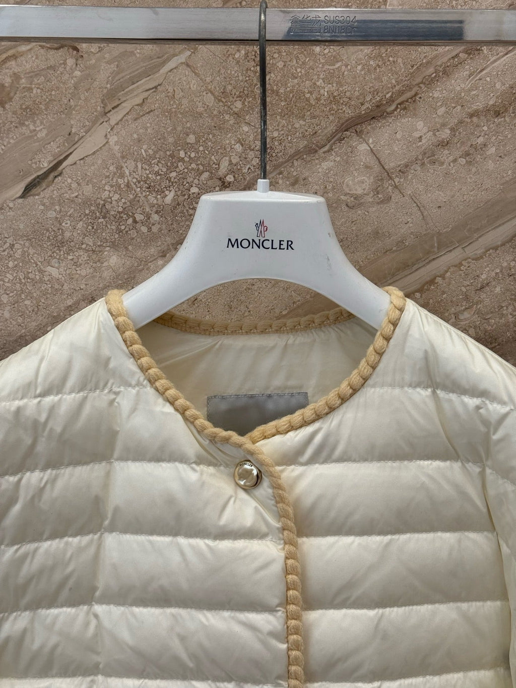 26S Braided Trim Short Down Jacket