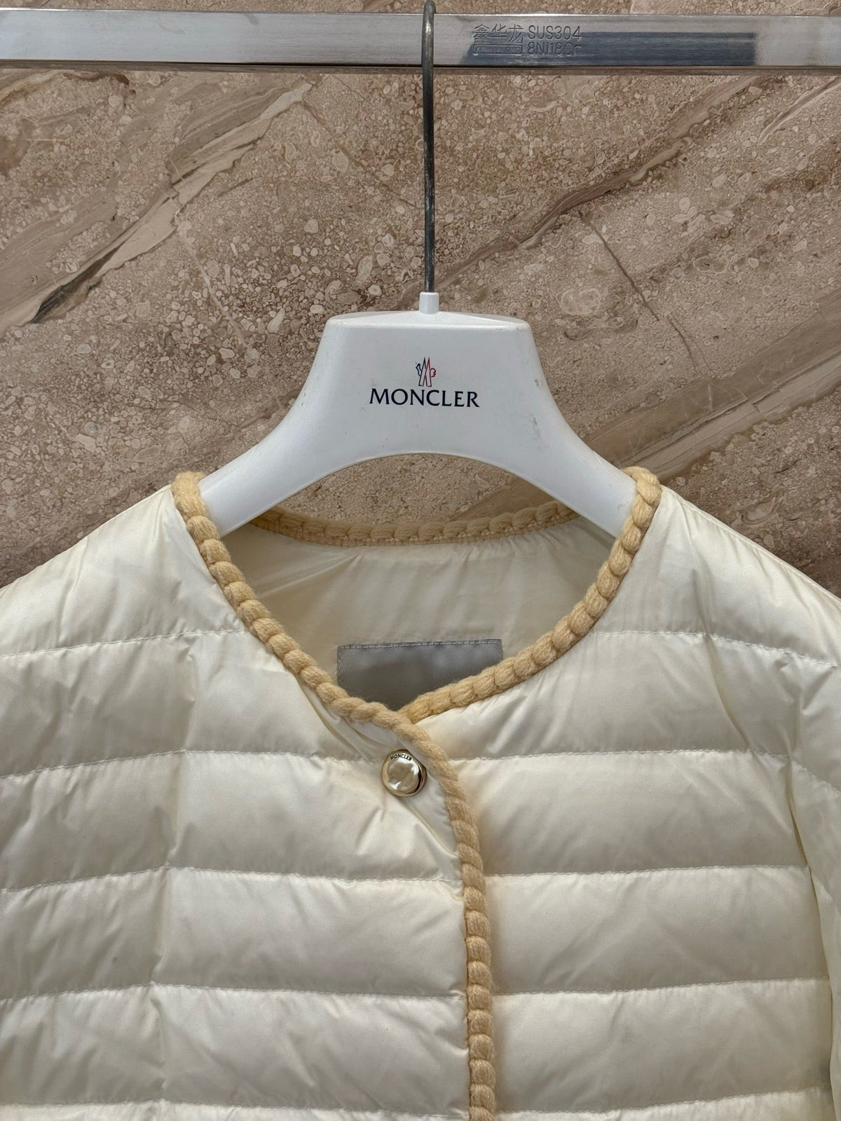 26S Braided Trim Short Down Jacket
