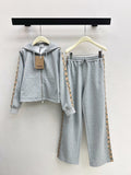 Check Tracksuit Set