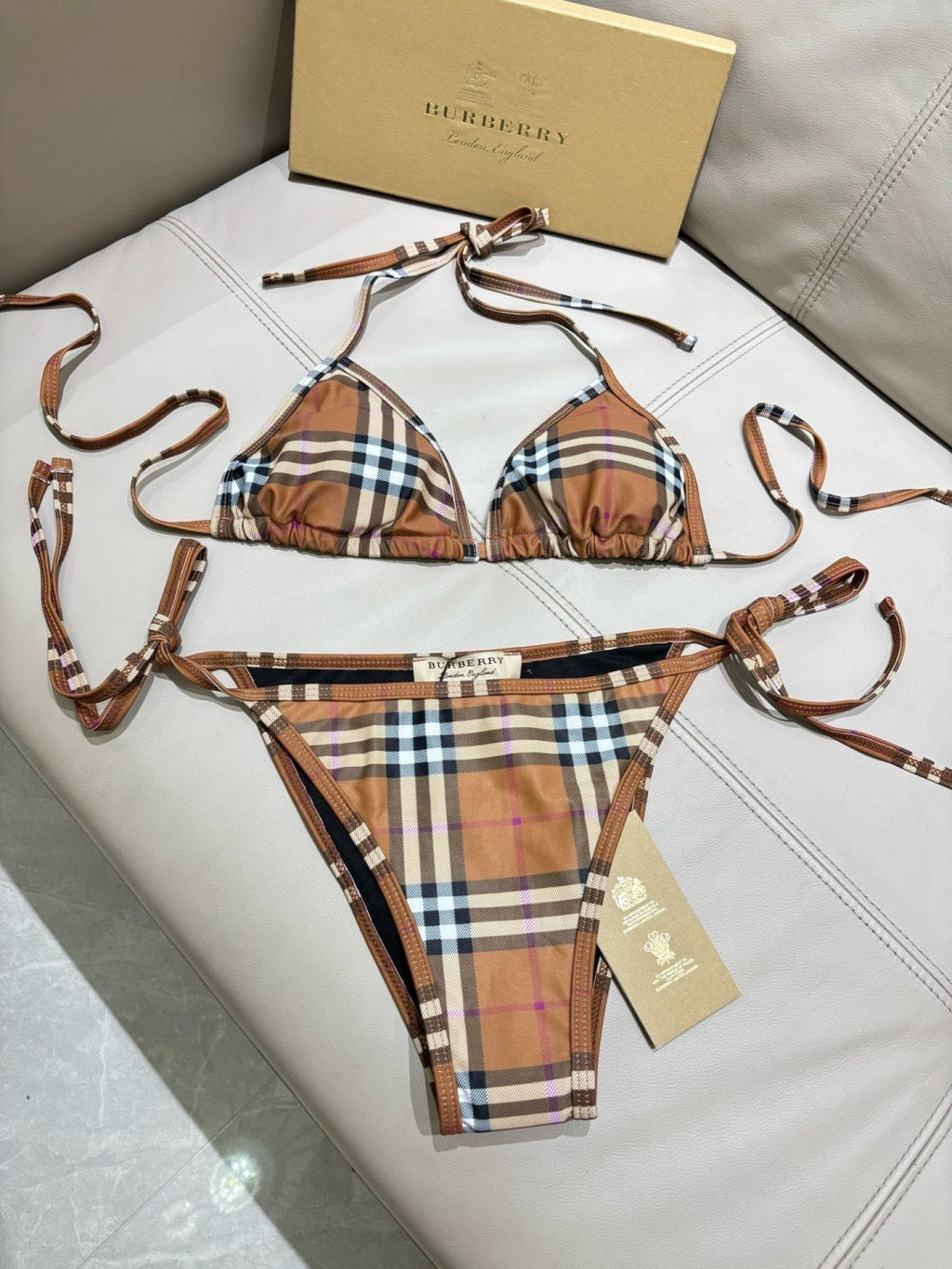 Vintage Check Bikini Set