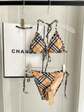 Vintage Check Bikini Set