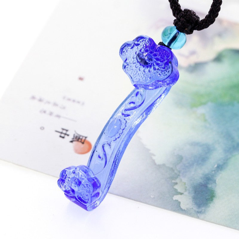The Flow of Intentions: Handcrafted Liuli Ruyi Amulet