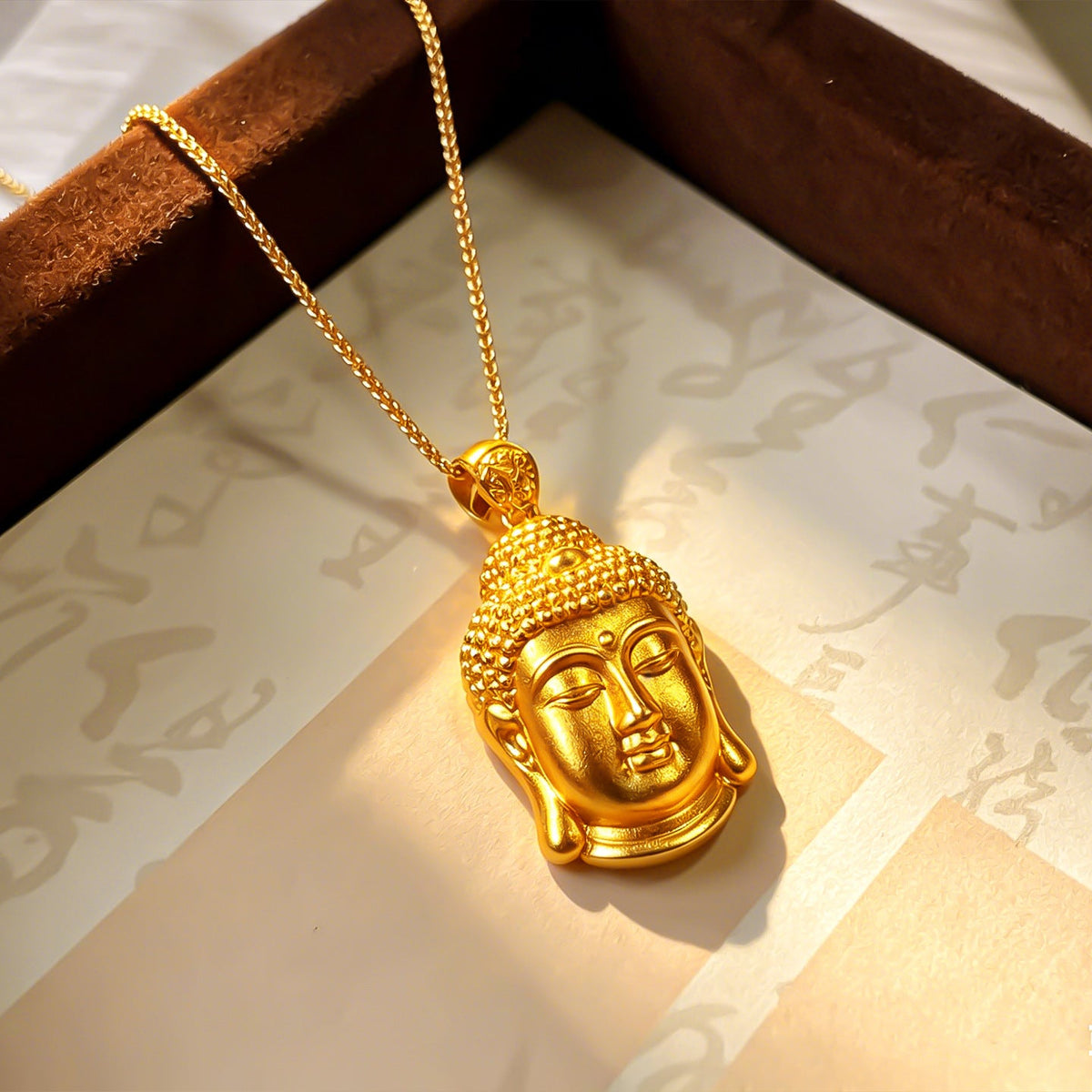 Tathagata Buddha Head Pendant Necklace