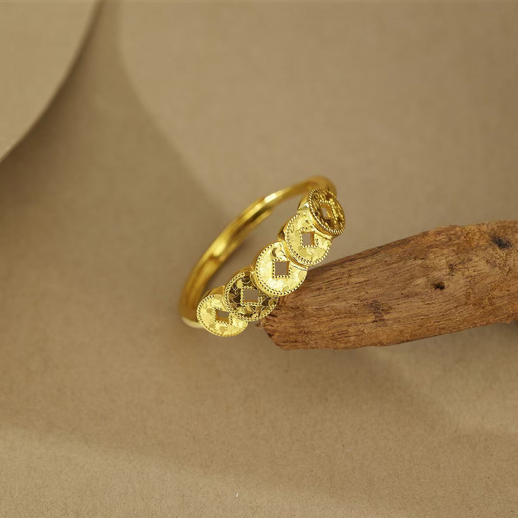 Five Emperor Coin Golden Ring–Prosperity & Protection