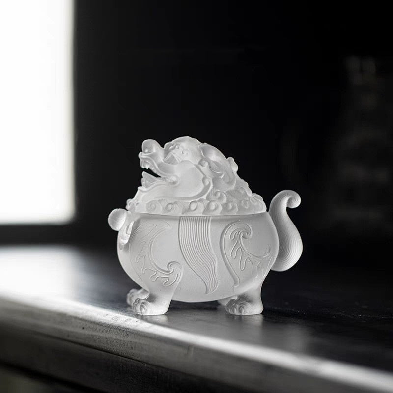 The Sovereign's Breath Mythical Beast Glaze Incense Burner-Dragon's Fifth Son Suanni