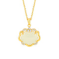 Nephrite Jade Ruyi Lock Necklace-Gentle Wishes