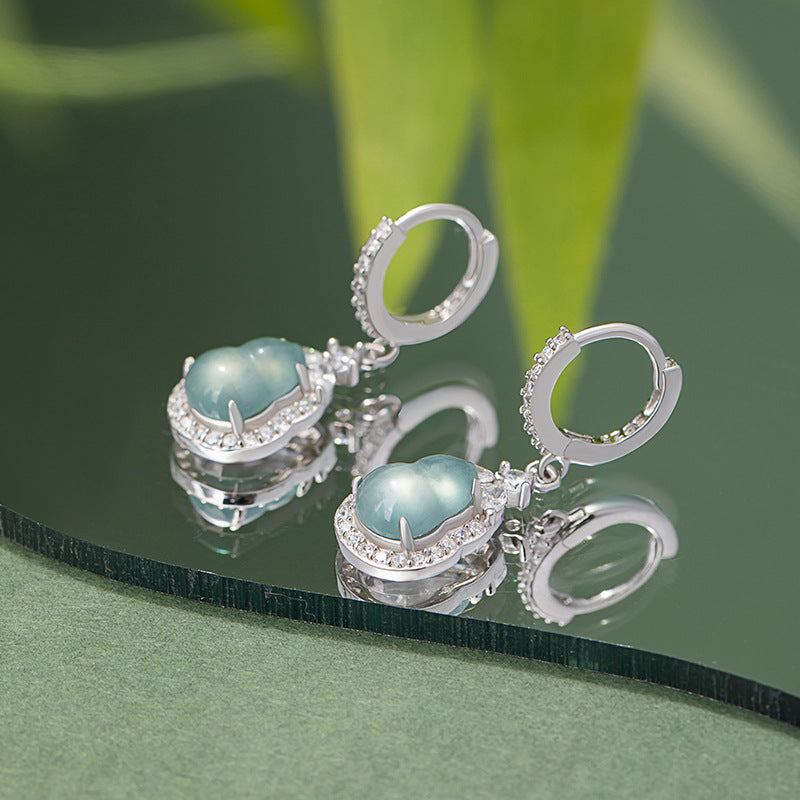 Calabash Ice Jade Earrings
