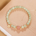 Luminous Grace-Nephrite Jade Orange Moonstone Bracelet