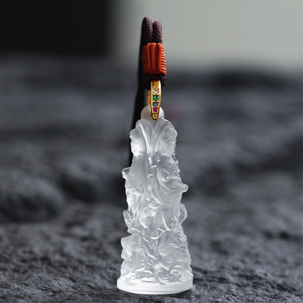 Three-Faced Guanyin Liuli Pendant-Comprehensive Protection