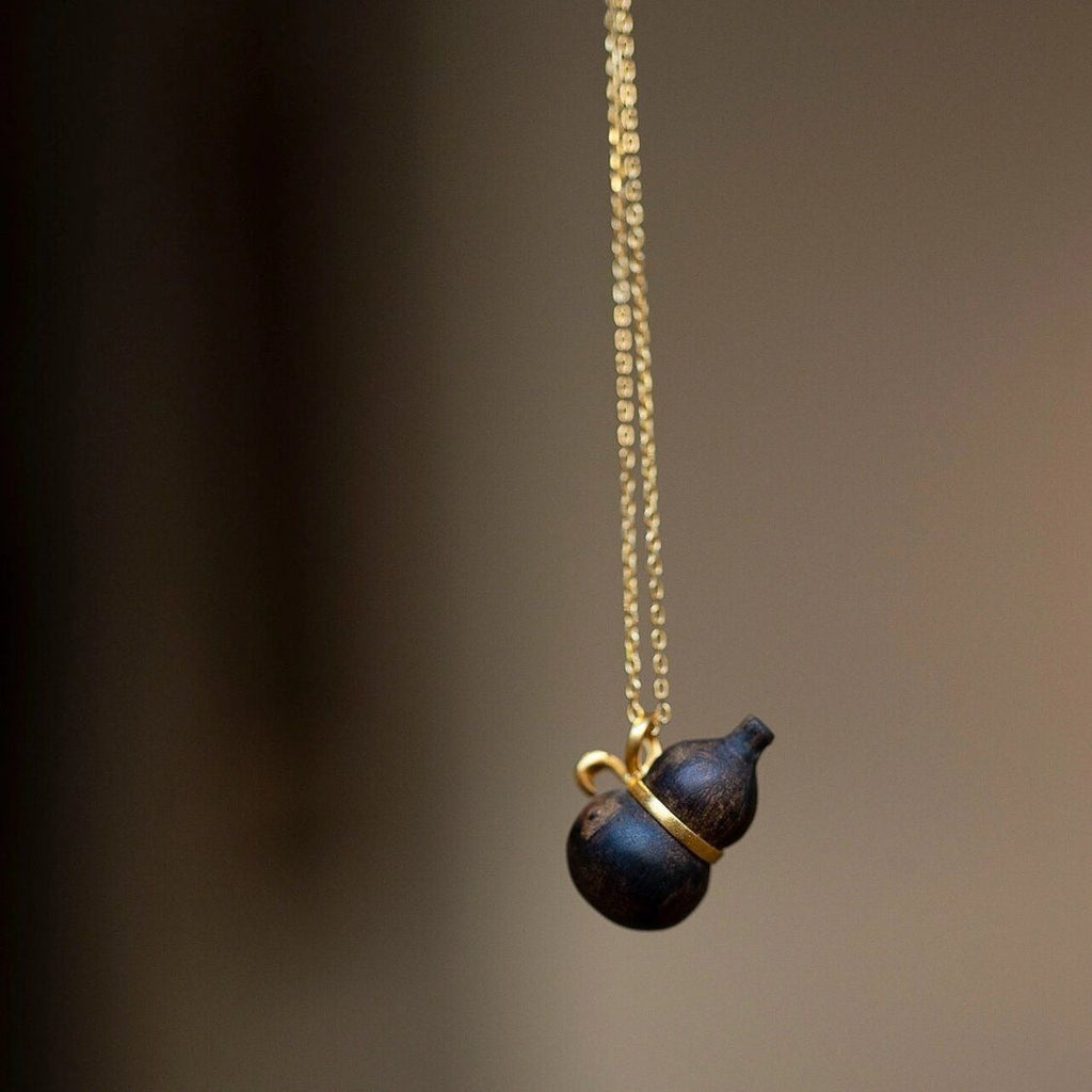 Sandalwood Gourd Pendant Necklace – Blessings of Protection. Fortune & Fulfillment