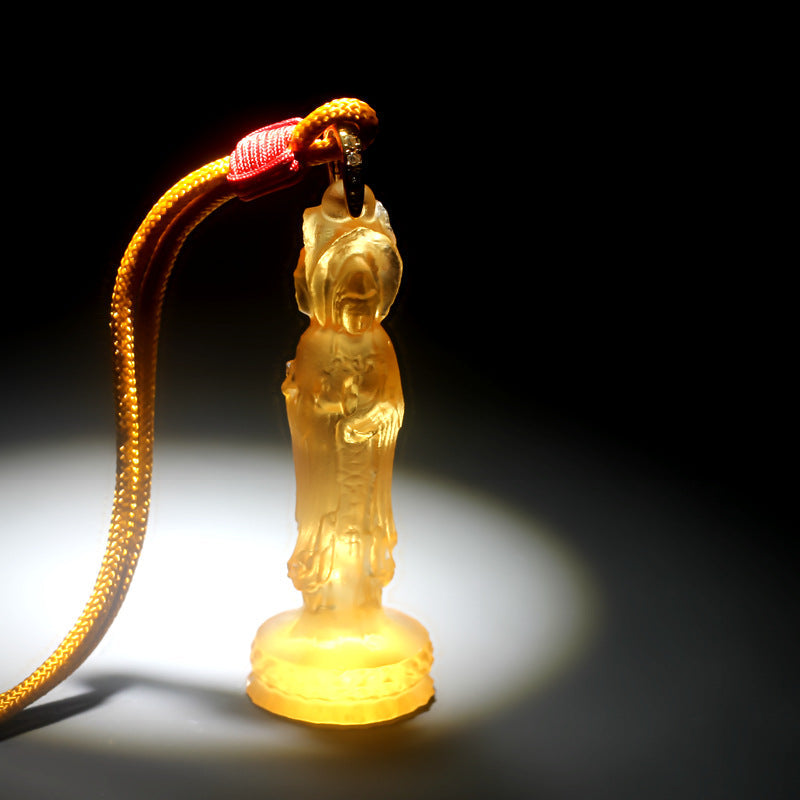 Three-Faced Guanyin Glaze Pendant-Compassion. Protection & Harmony