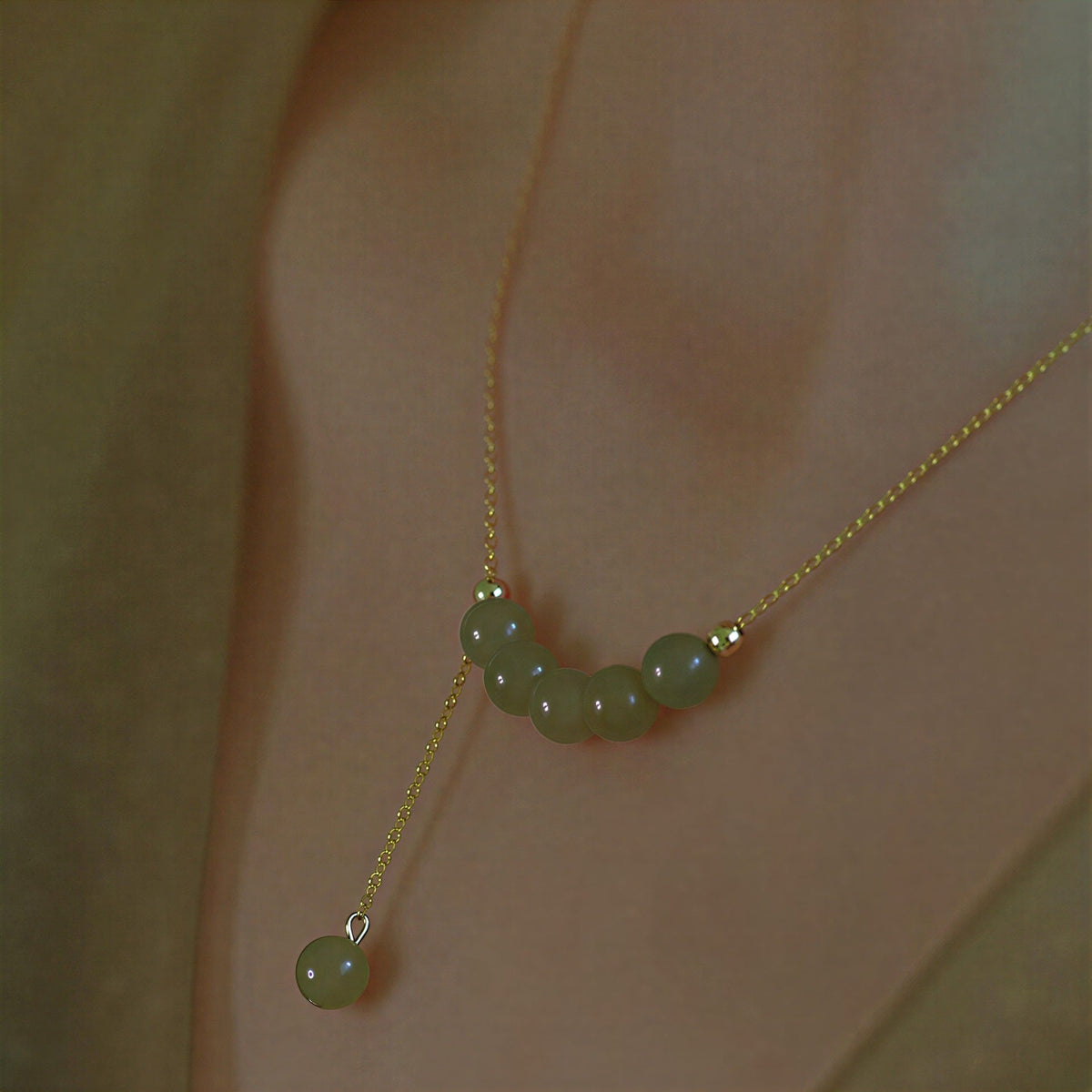 Green Jade Stone Necklace