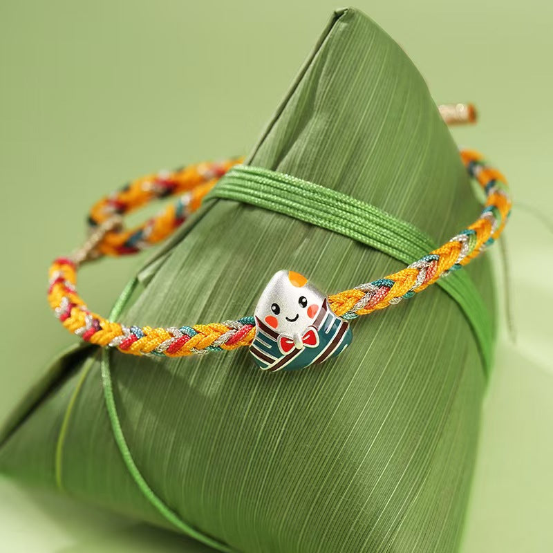 Parent-Child Handmade String Silver Bracelet-Luck and Protection