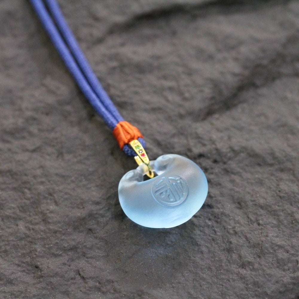Fortune Blessing Liuli Pouch Pendant¨CSymbol of Prosperity. Good Fortune & Abundance