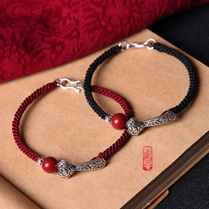 Ruyi Knot 925 Silver String Bracelet