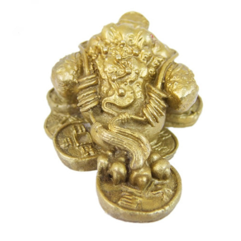 Seven-Star Money Toad â€?Solid Brass Fortune Figurine for Wealth & Prosperity