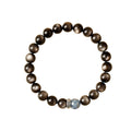 Centered Focus-Silver Obsidian Six True Words Mantra Bracelet