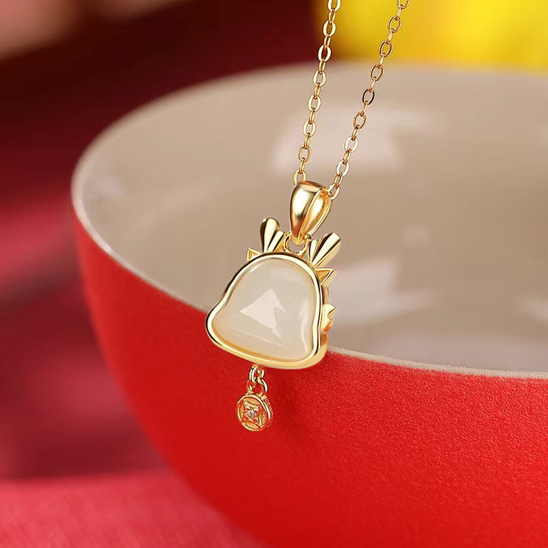 Wealth Coin Dragon Necklace-Fortune Prosperity