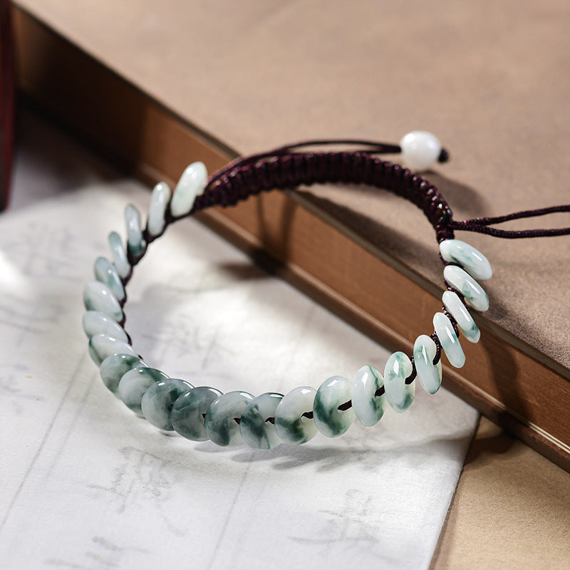 Peace in Motion-Jadeite Peace Buckle Bracelet