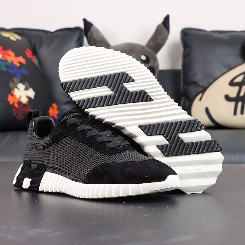 Hermes Bouncing Sneaker - Black/White Technical Mesh
