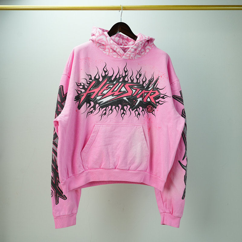 Hellstar Brainwashed With Brain Hoodie Pink