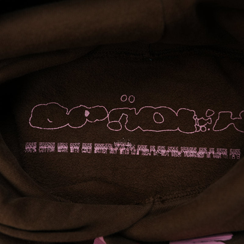 Sp5der Angel Number Hoodie Brown