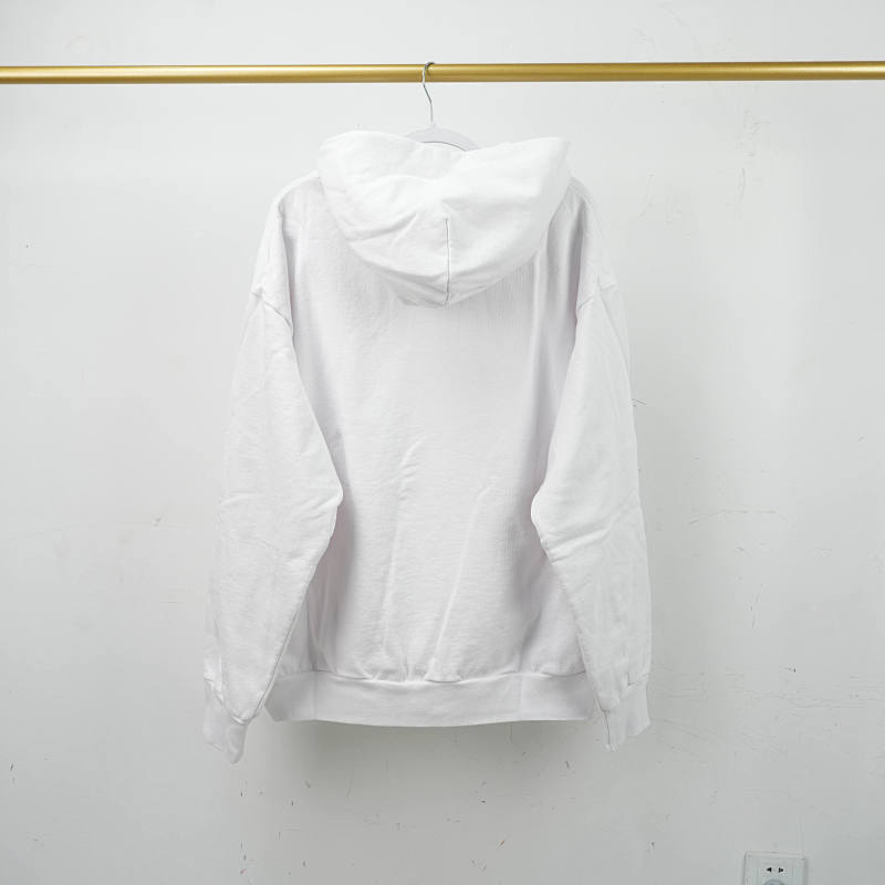 Sp5Der 0G Rhinestone Logo Hoodie White
