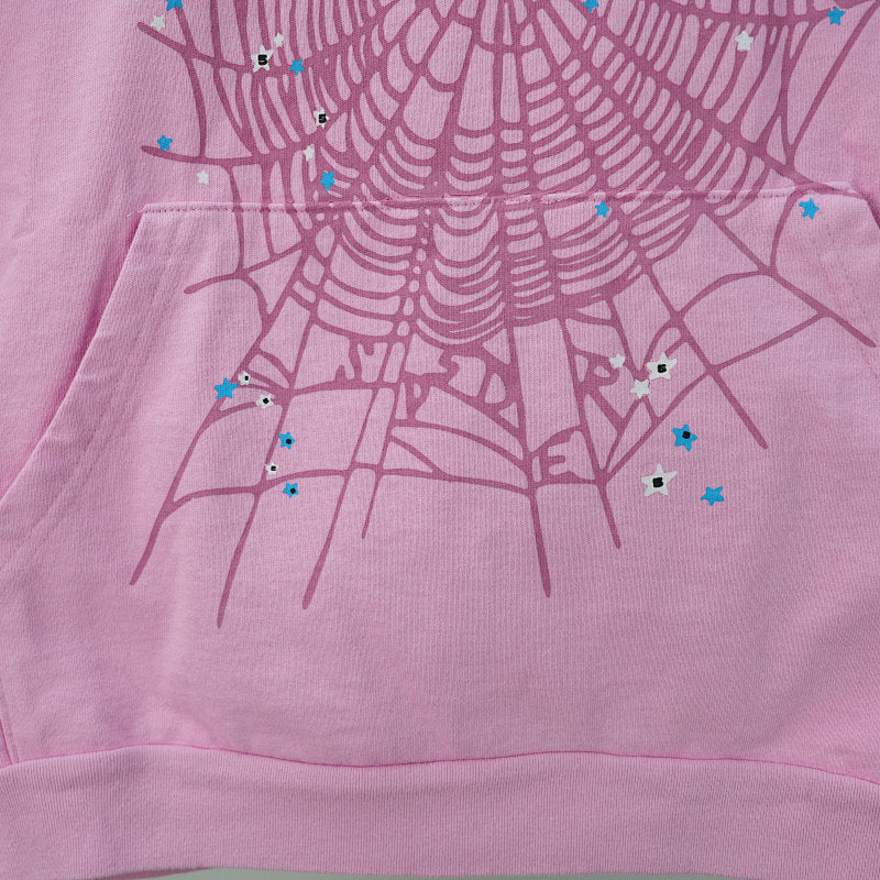 Sp5der OG Web Hoodie Pink