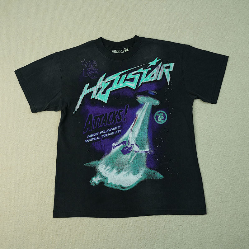 Hellstar Attacks T-Shirt Black