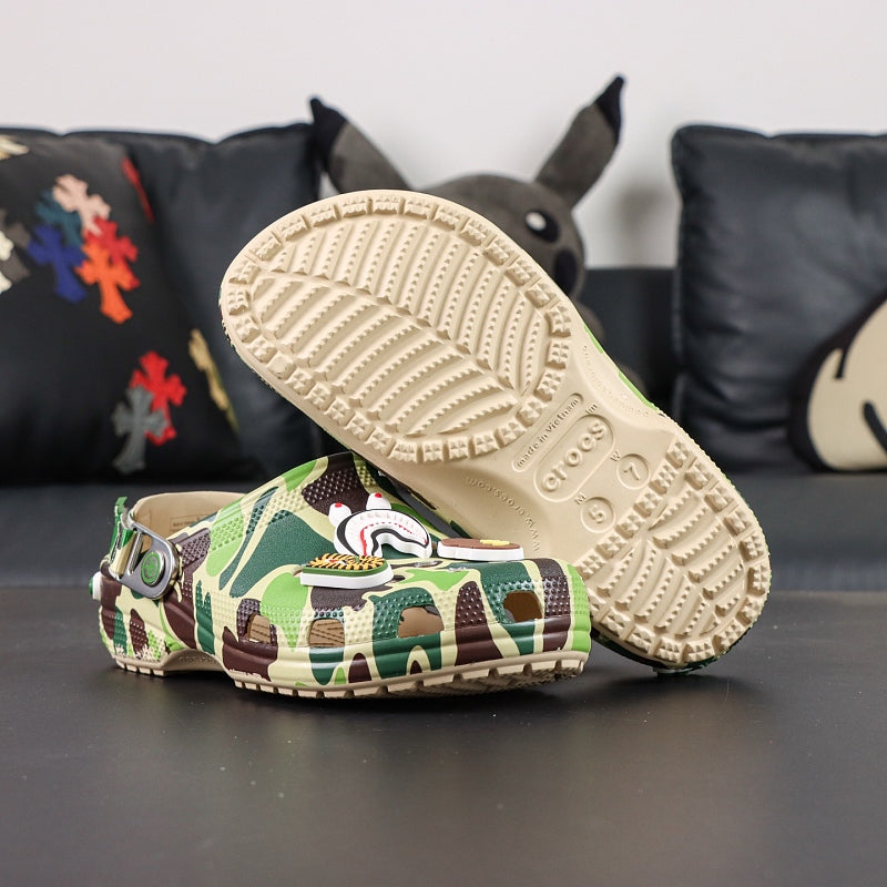 BAPE x Crocs Classic Clog - Green ABC Camo